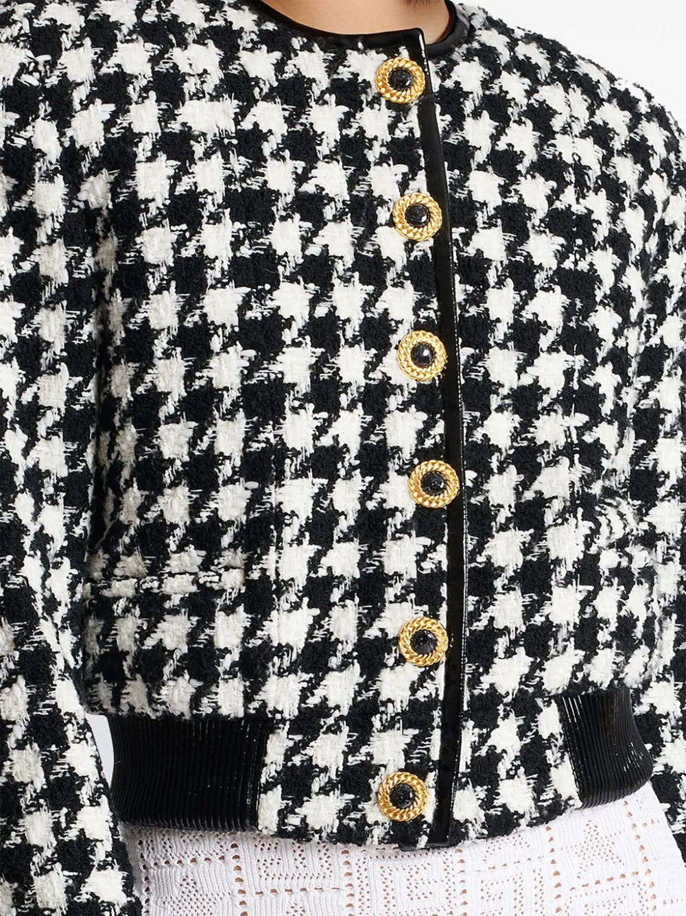 Balmain-Houndstooth-Tweed-Jacket-Black-5