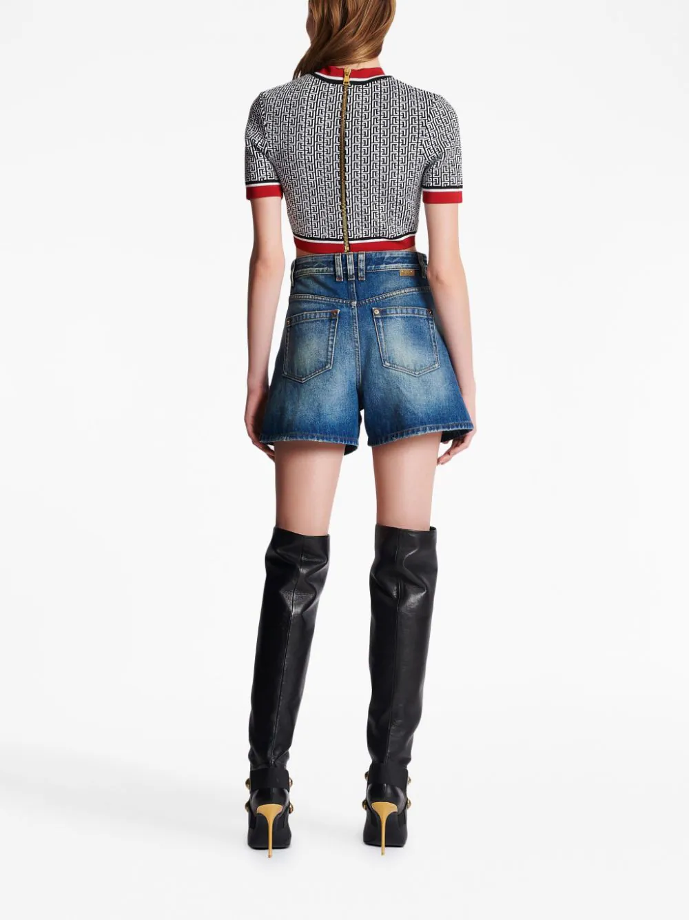 Balmain-Monogram-Knit-Cropped-Top-Multi-4