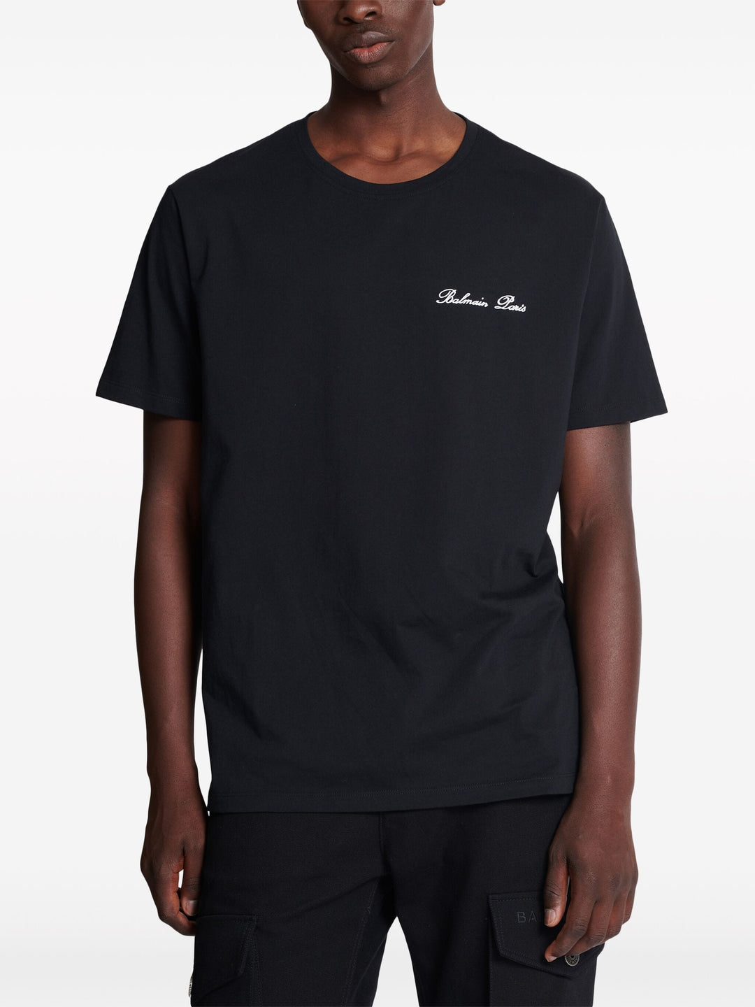 Balmain-Signature-Embroidery-Tee-Black-5