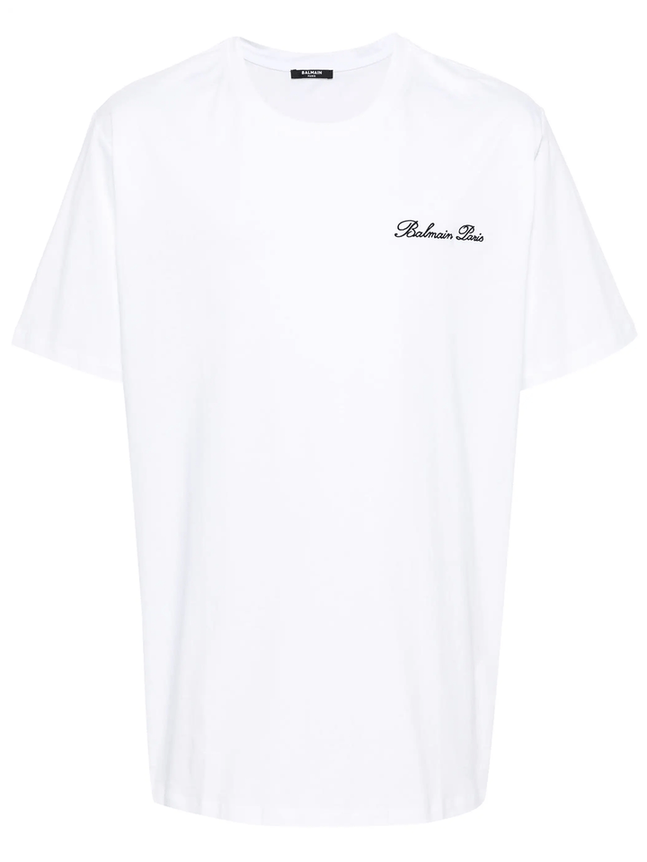 Balmain-Signature-Embroidery-Tee-White-1