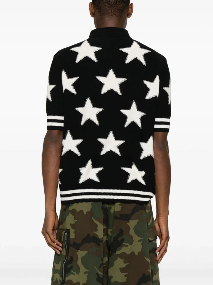 Balmain-Stars-Cotton-Polo-Black-4