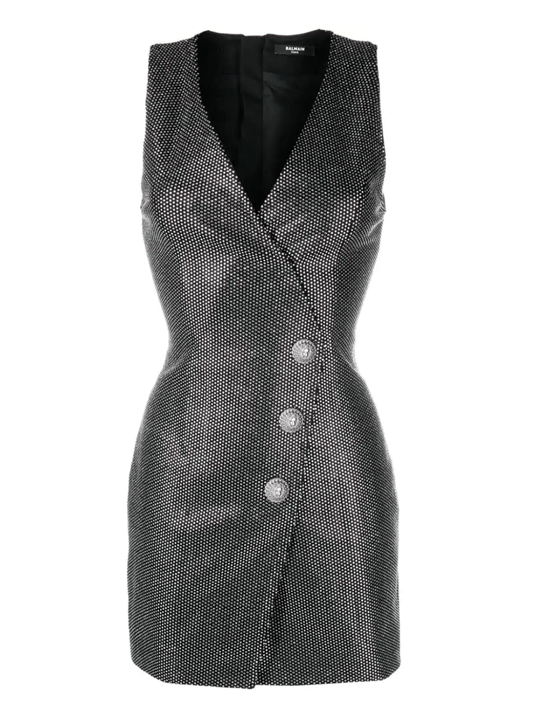 Balmain strass discount dress