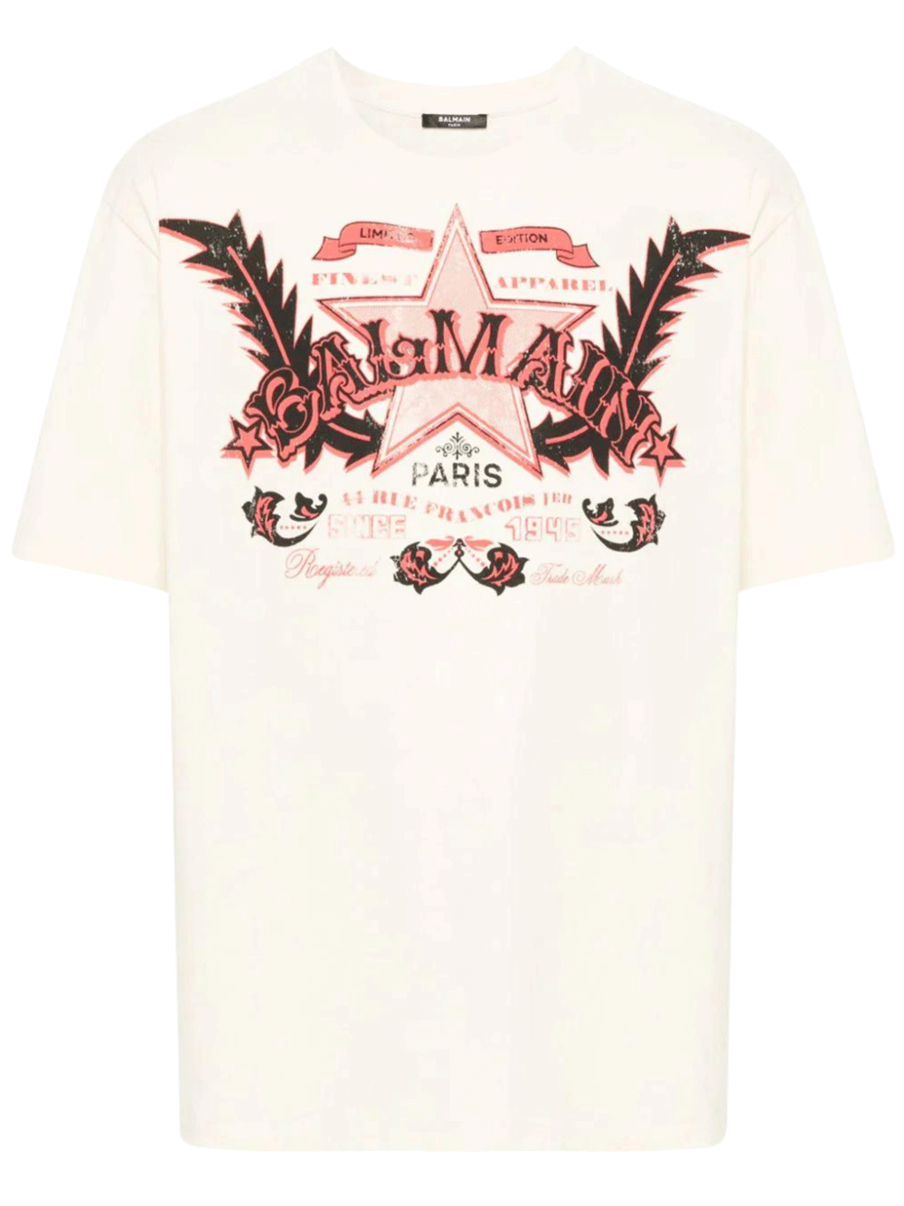 Balmain-Western-Print-T-Shirt-Off-White-1