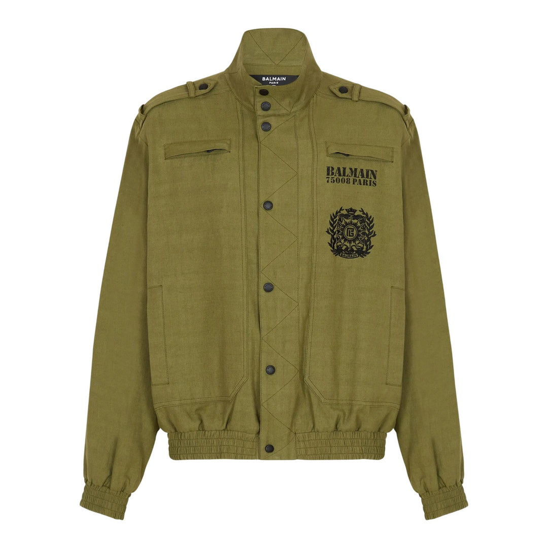 Club21 - Balmain - Cotton Aviator Bomber Jacket - BLOUSON - Green