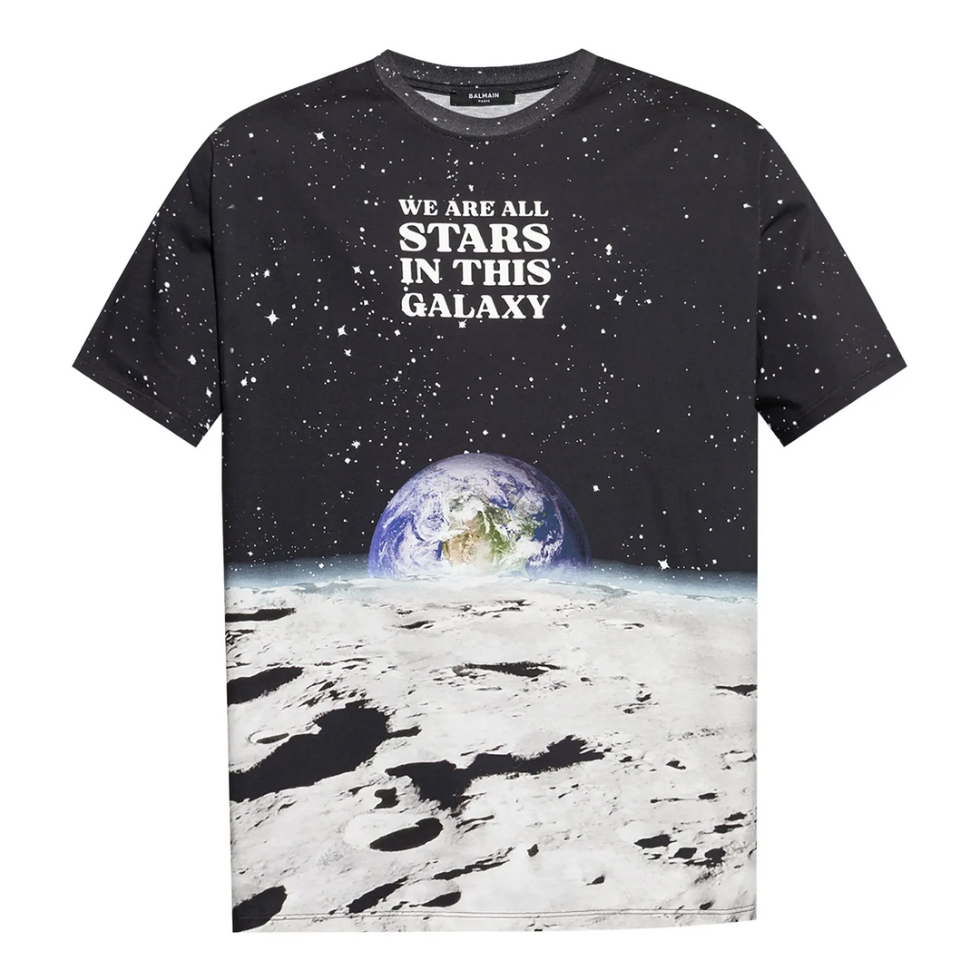 Earth Stars Print T-Shirt