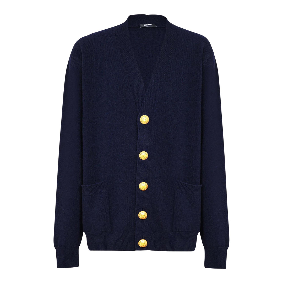 Club21 - Balmain - Ecocachmere Cardigan - CARDIGANS - Dark Blue