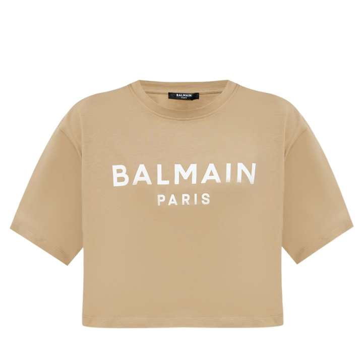 Balmain_Printed_Cropped_T-Shirt_Beige