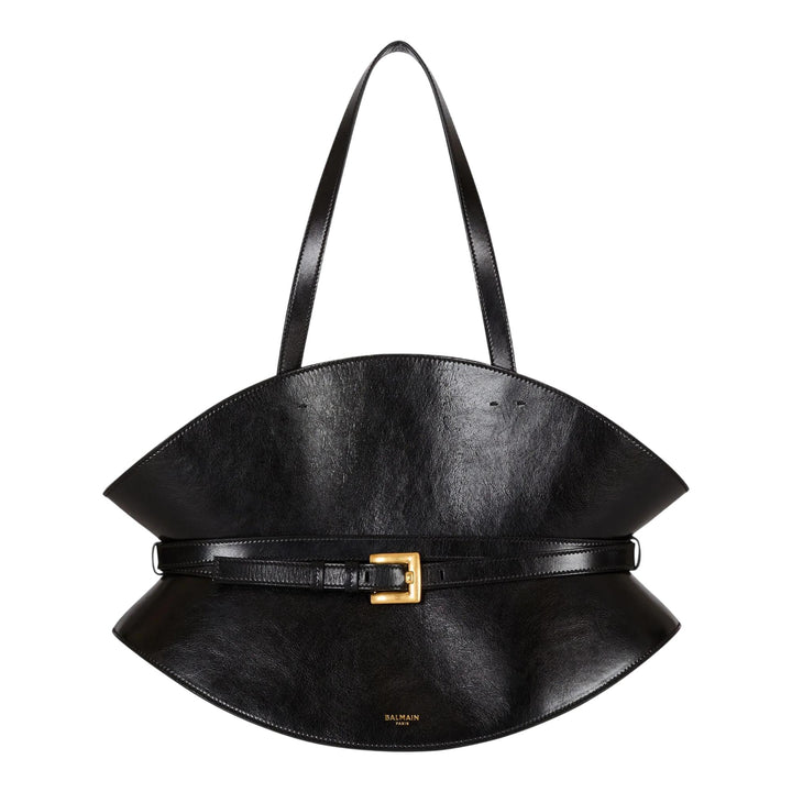 Club21 - Balmain - Shuffle Medium Calfskin Bag - HANDBAGS - Black