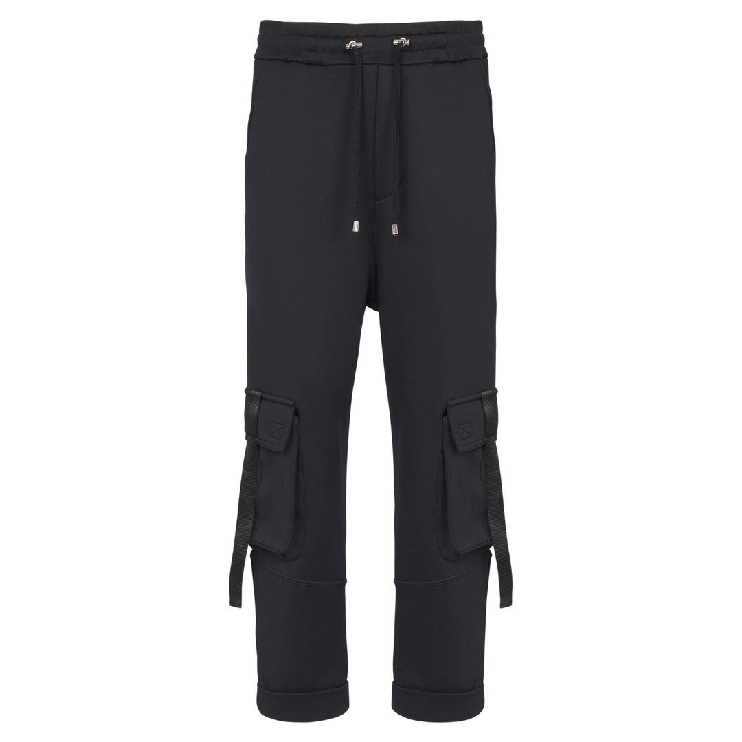 Silver Balmain Vintage Cargo Sweatpants