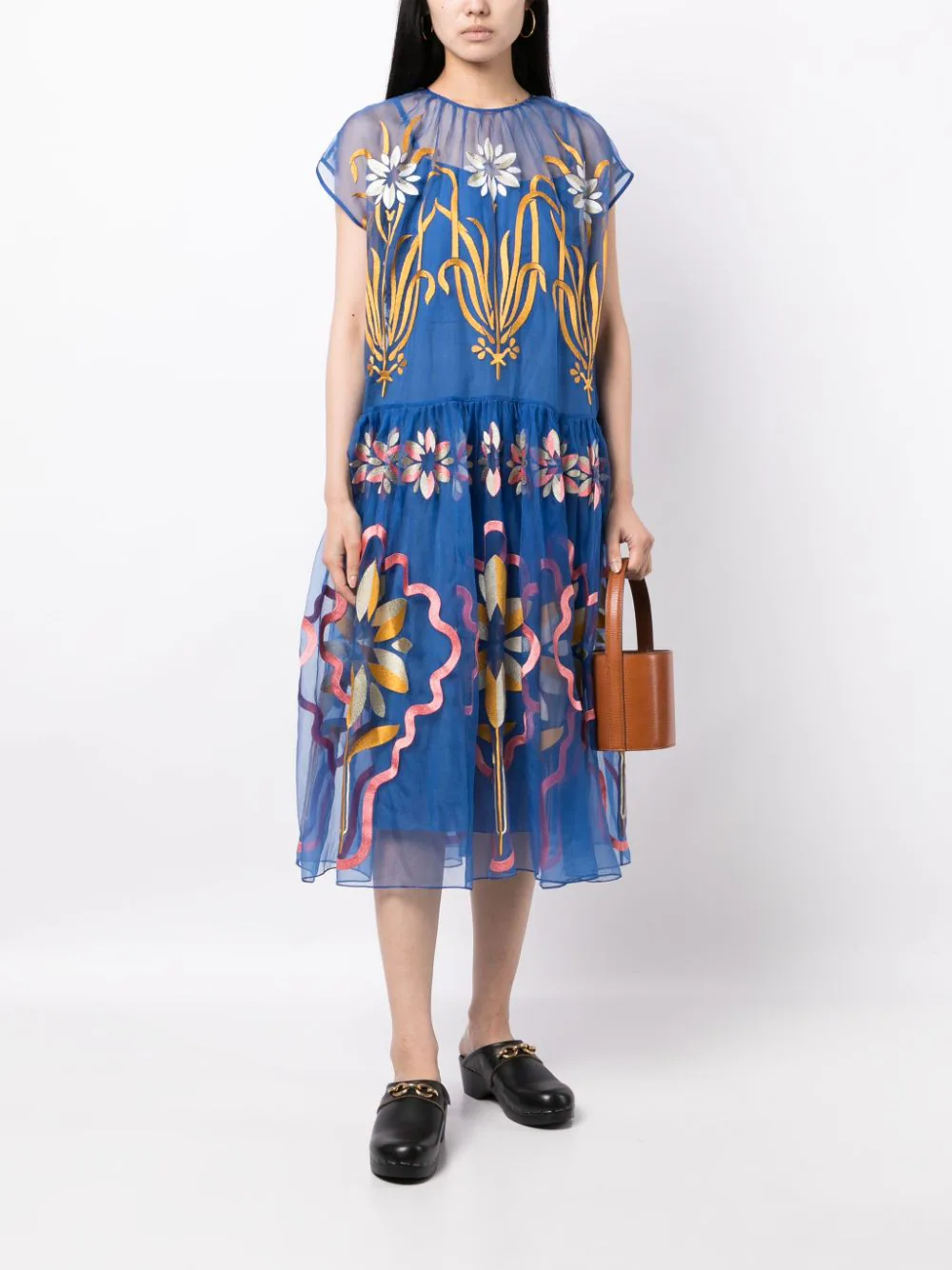 Biyan-Embroidered-Organza-Midi-Dress-Blue-2