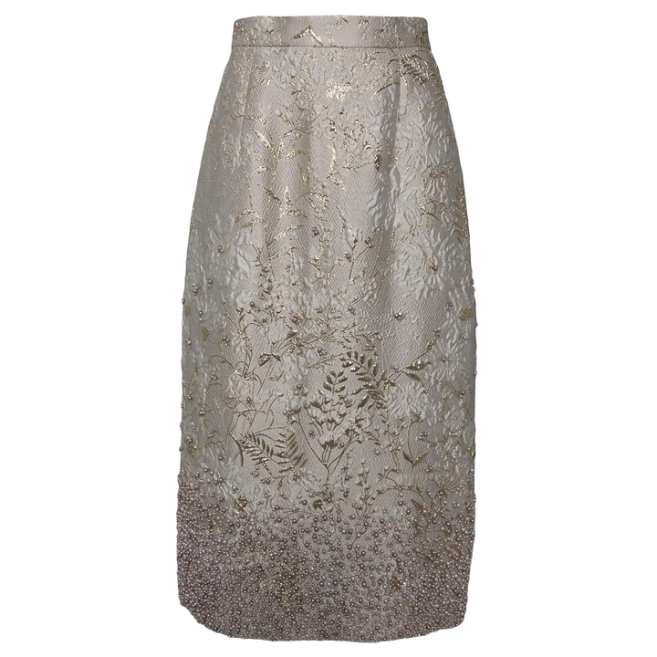 Biyan_Lame_Jacquard_Slim_Midi_Skirt_Lightgrey