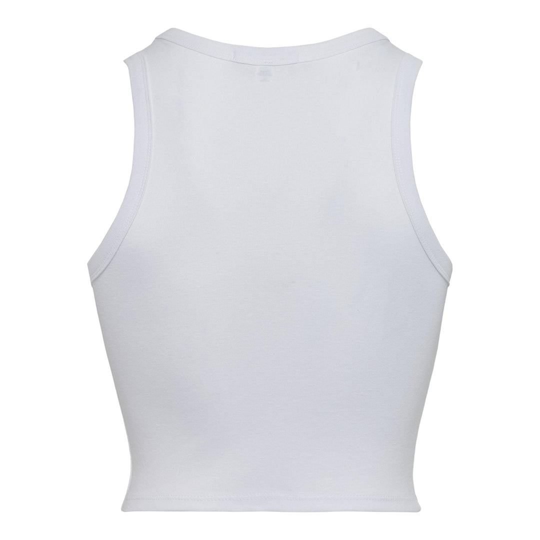 Club21 - Black Score - Womens Cropped Tank - TANK TOPS - White