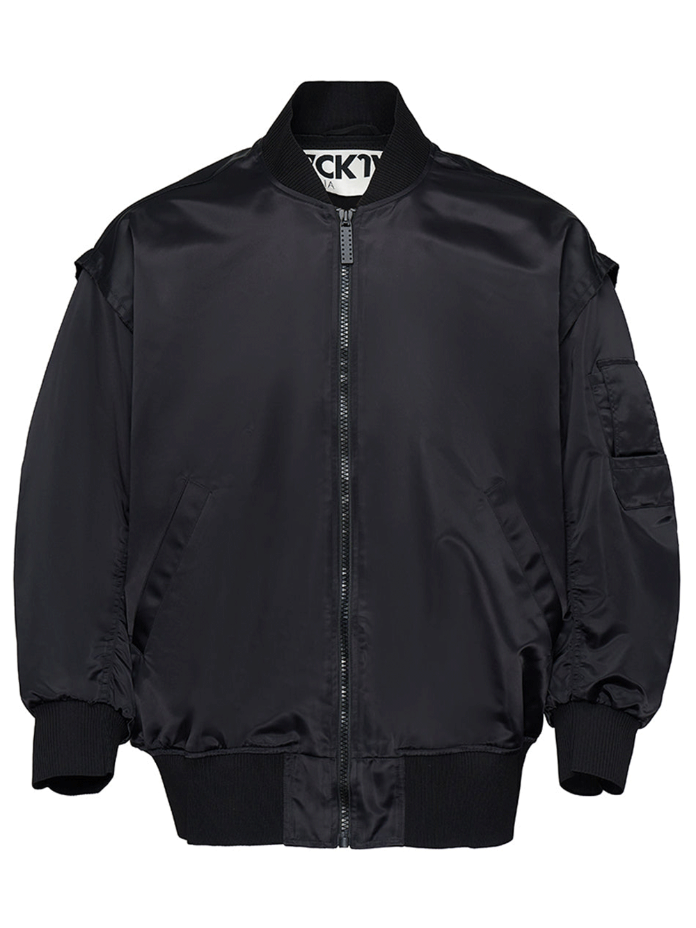 Blackjack-Satin-Bomber-Unisex-Black-1