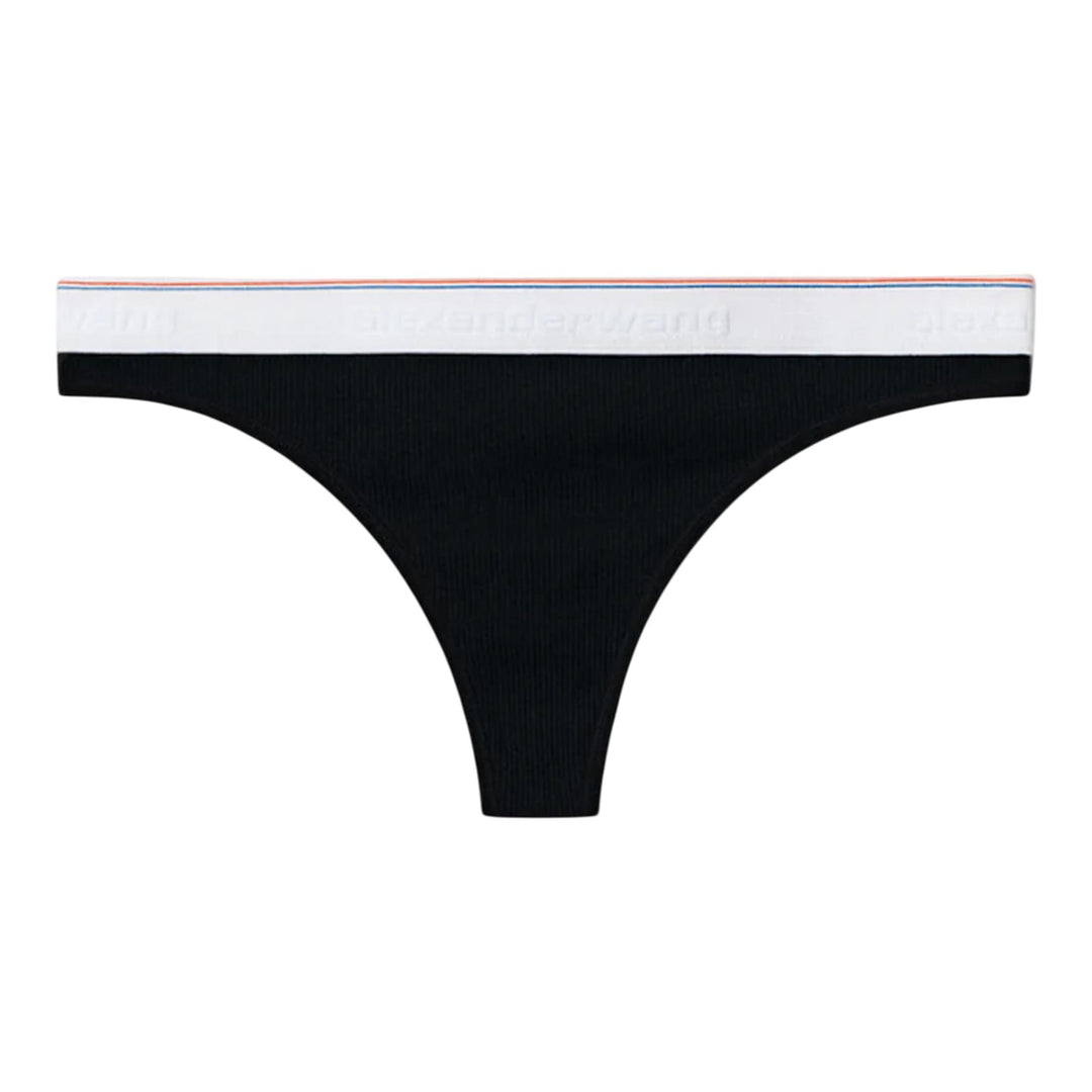 Club21 - Bodywear by Alexander Wang - Classic Thong In Ribbed Jersey - UNDERWEAR - Black