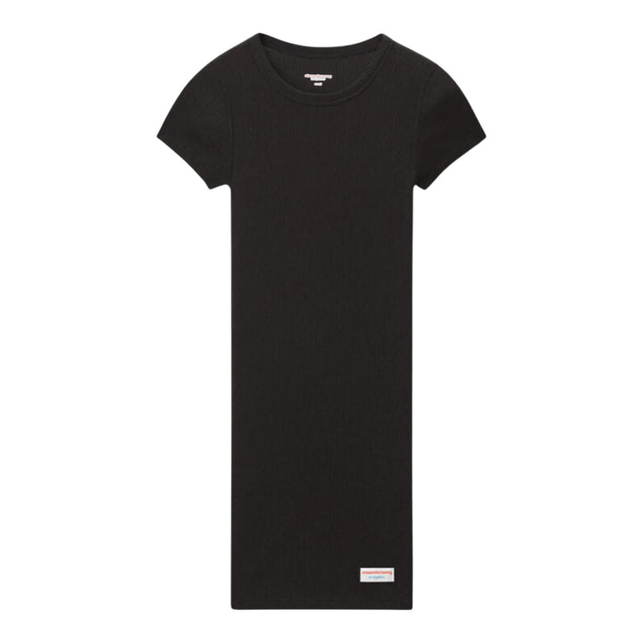Club21 - Bodywear by Alexander Wang - Short Sleeve Crewneck Dress In Ribbed Cotton - UNDERSHIRTS - Black