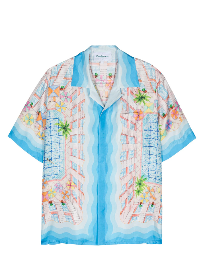 CASABLANCA-Cuban_Collar_Short_Sleeve_Shirt_Multi