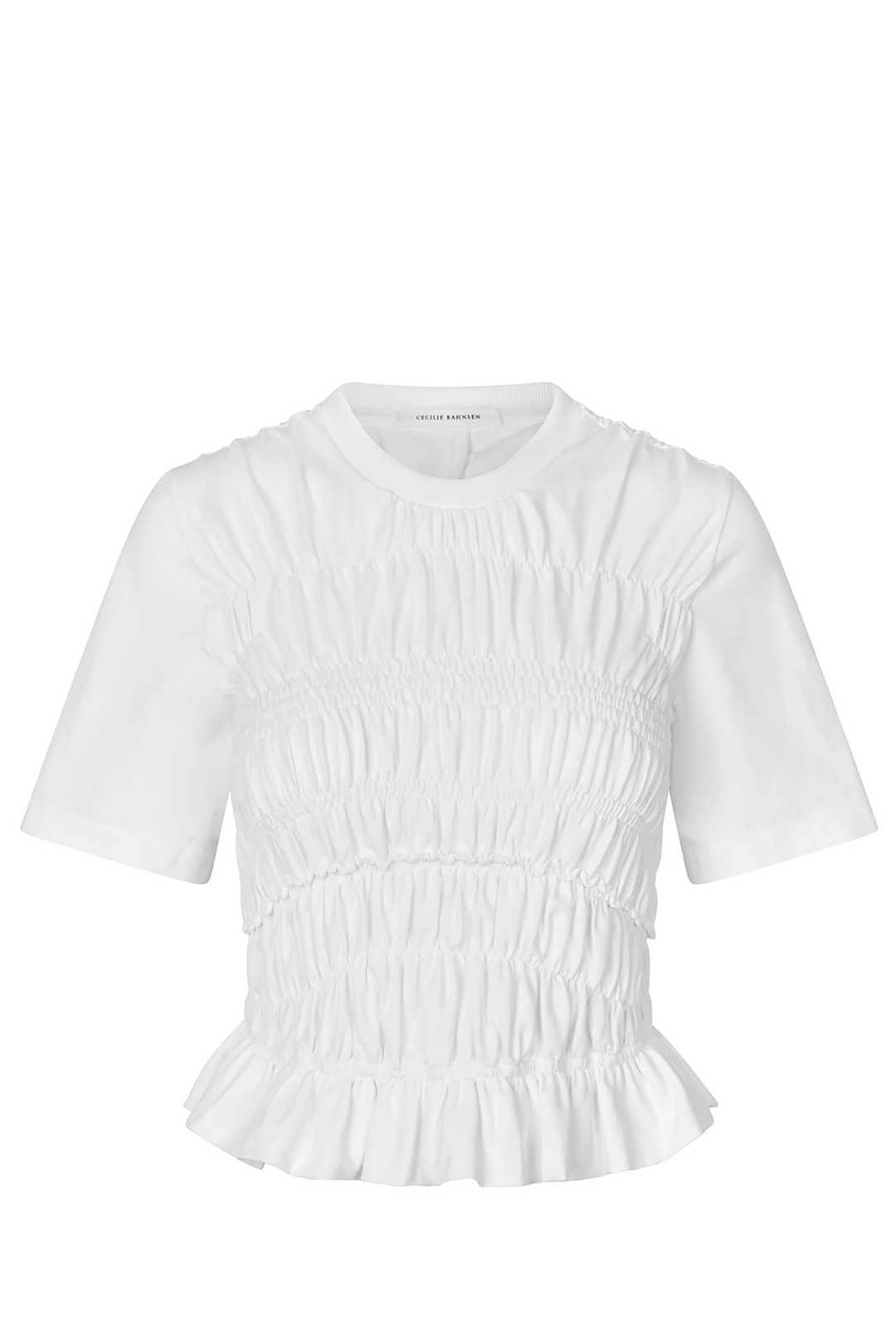 CECILIE_BAHNSEN_Oasis_Top_Jersey-White