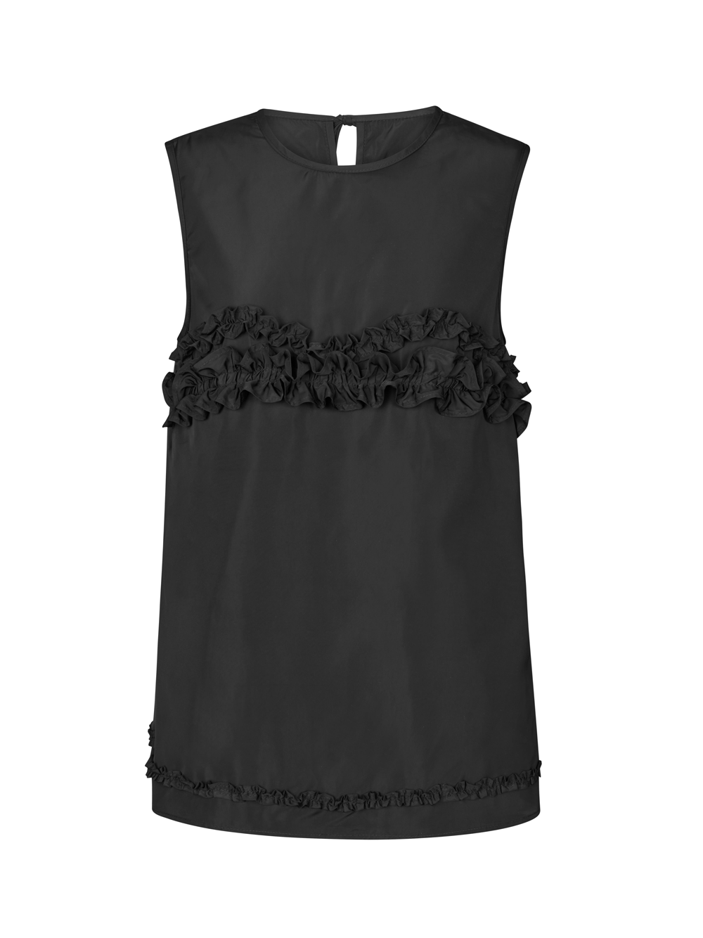 CECILIE_BAHNSEN_Oksana_Top_Recycled_Faille-Black