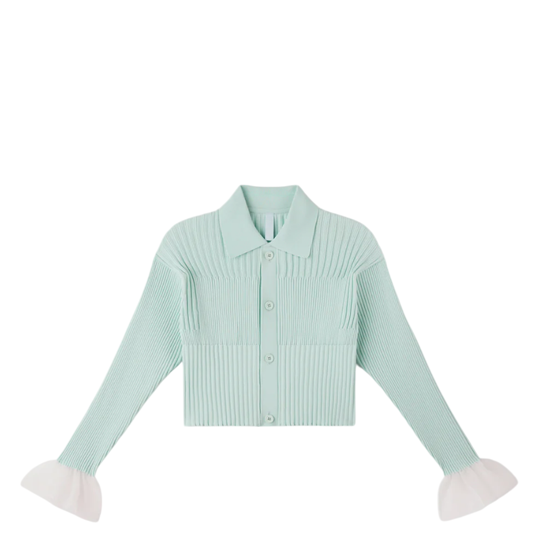 Fluted Lucent Cropped Shirt