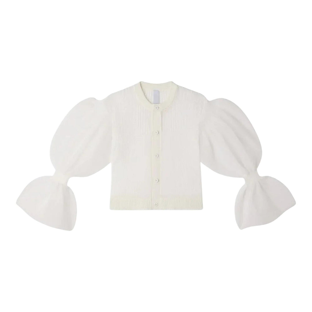 Club21 - CFCL - Fluted Lucent Marie Sleeve Cardigan - CARDIGANS - White