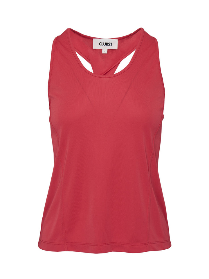 CLUB21_COLLECTION_Poly_Crepe_Twist-Back_Tank-Red