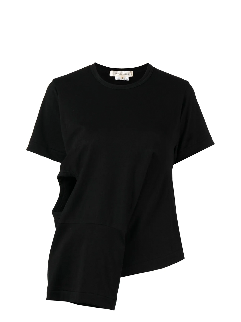 COMME des GARCONS Asymmetric Drape Tee Black 1