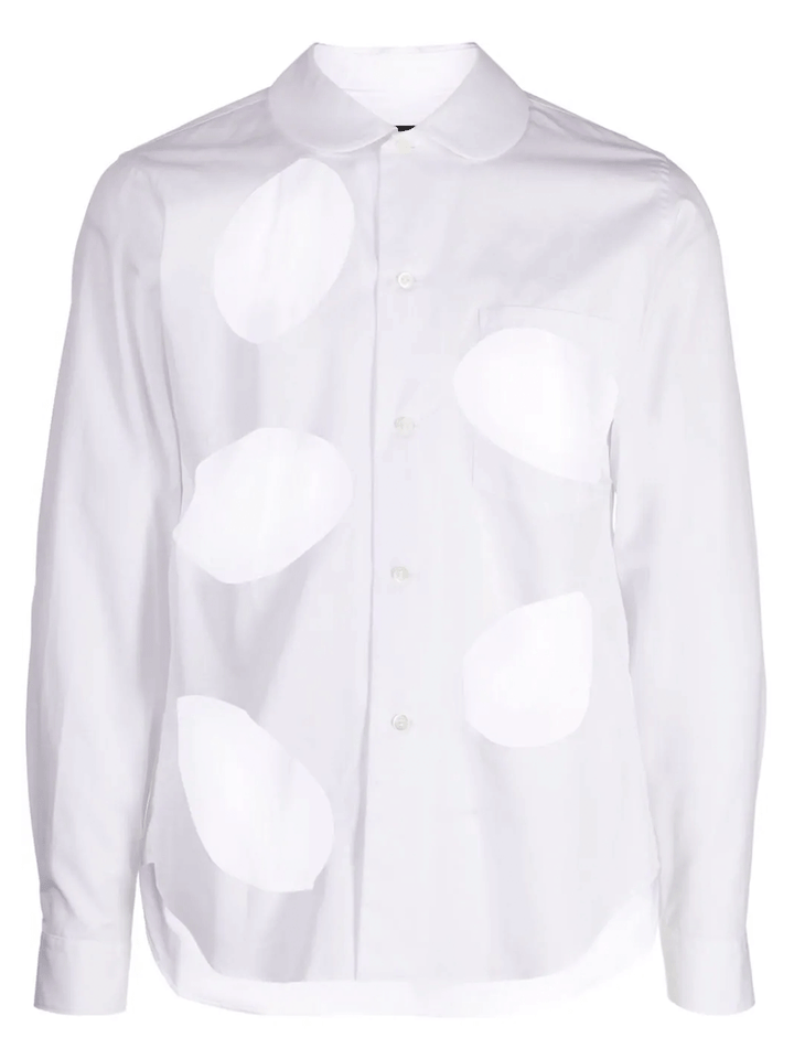 COMME-des-GARCONS-BLACK-Double-Layered-Hollow-Out-Shirt-White-1