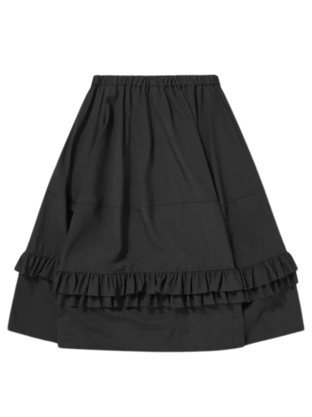 COMME-des-GARCONS-BLACK-Elastic-Ruffled-Skirt-Black-2