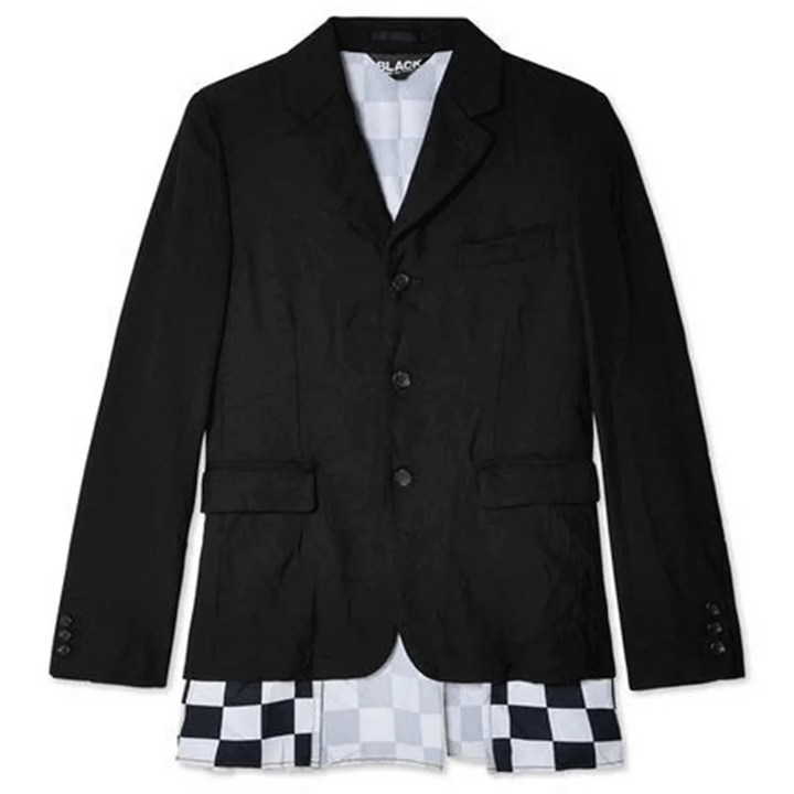 Checkered Hem Jacket