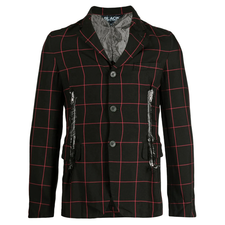 Windowpane Button Jacket