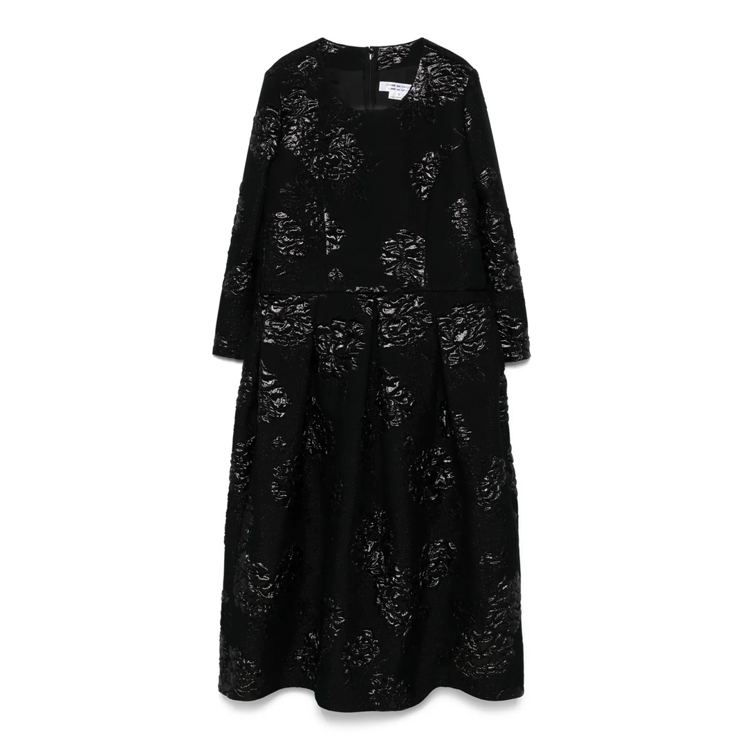 Floating Jacquard Flower Pattern Dress