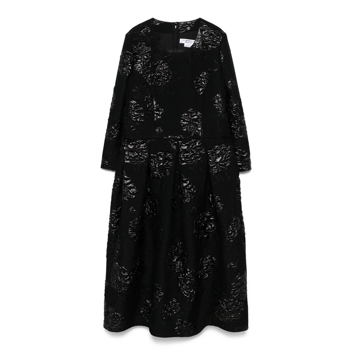 Floating Jacquard Flower Pattern Dress
