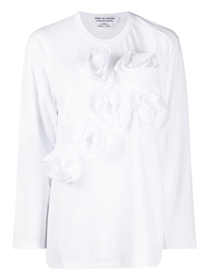 COMME-des-GARCONS-COMME-des-GARCONS-Floral-Applique-T-Shirt-White-1