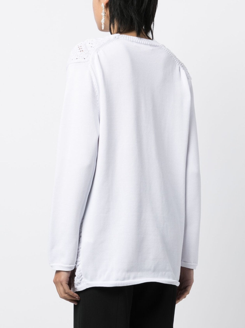 COMME des GARCONS COMME des GARCONS Openwork Textured Knit Top White 2