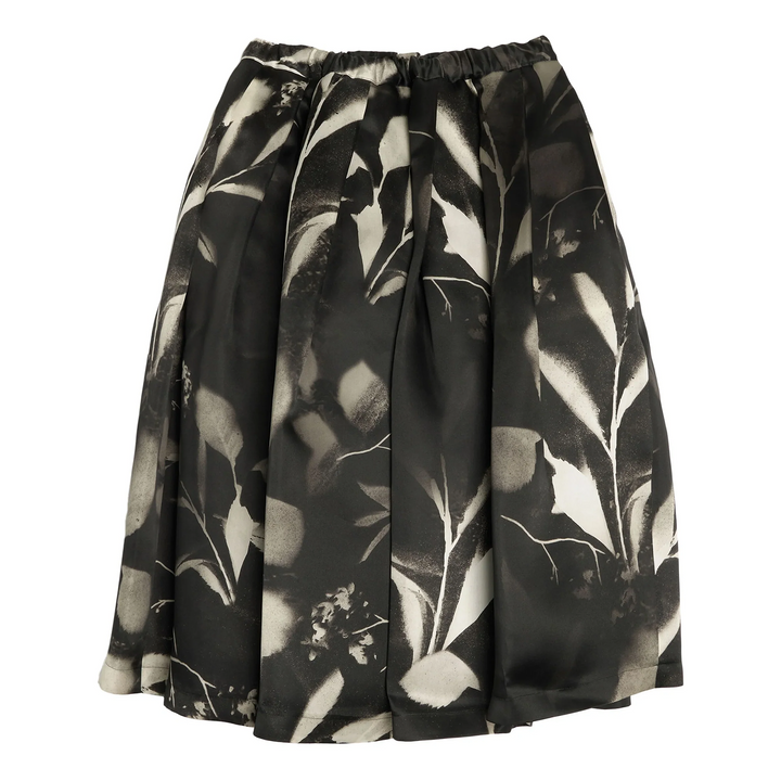 Silk Cloth Print X Nylon Tulle Skirt
