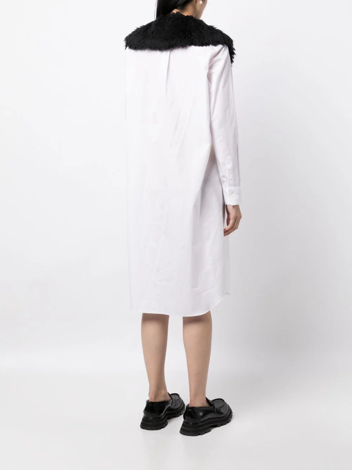 COMME-des-GARCONS-Fur-Collar-Long-Shirt-White-4