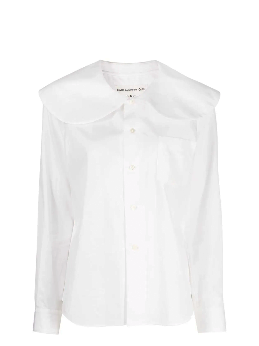 COMME des GARCONS GIRL Large Peter Pan Collar Blouse White 1