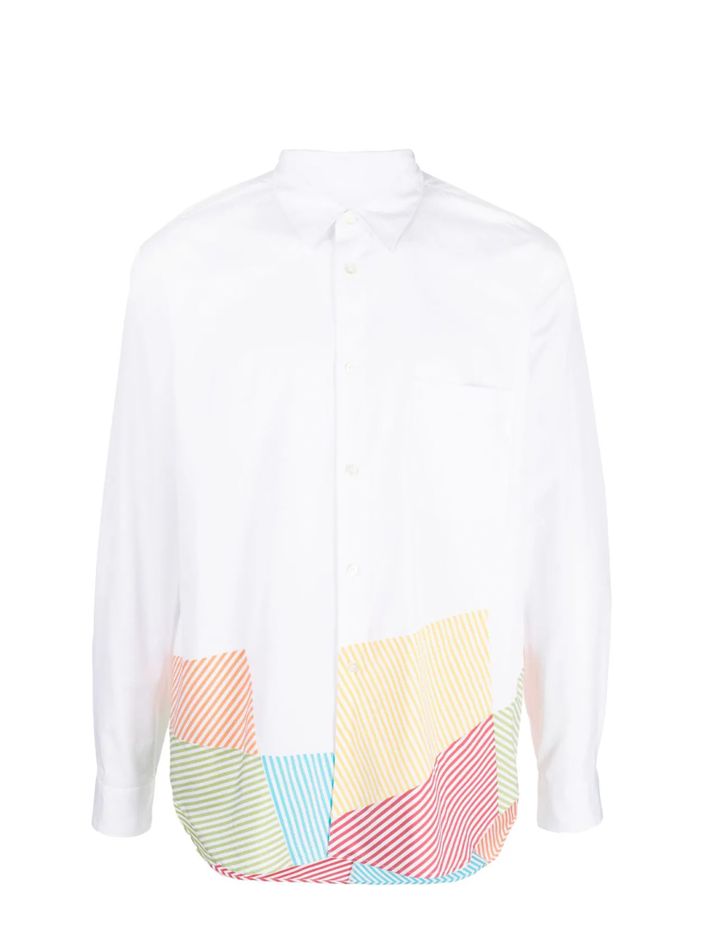 COMME des GARCONS HOMME PLUS Colourful Stripe Patch Shirt Yellow 1