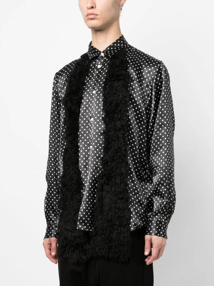 COMME-des-GARCONS-HOMME-PLUS-Fur-Dots-Pattern-Shirt-Black-3