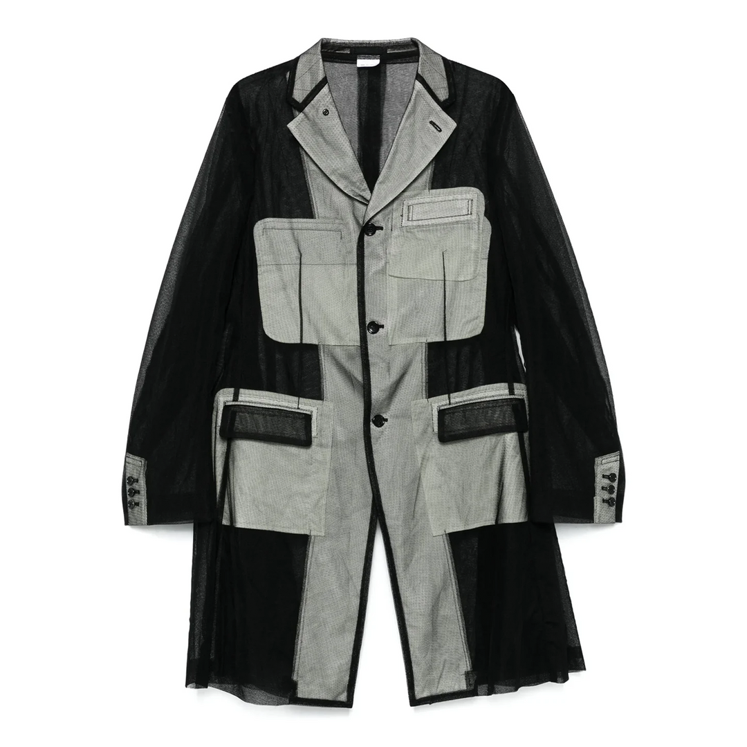 Nylon Tulle Long Jacket