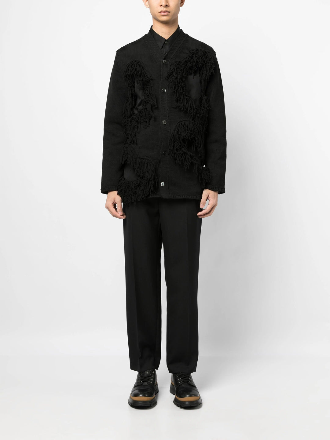 COMME-des-GARCONS-HOMME-PLUS-Tassel-Cardigan-Black-2