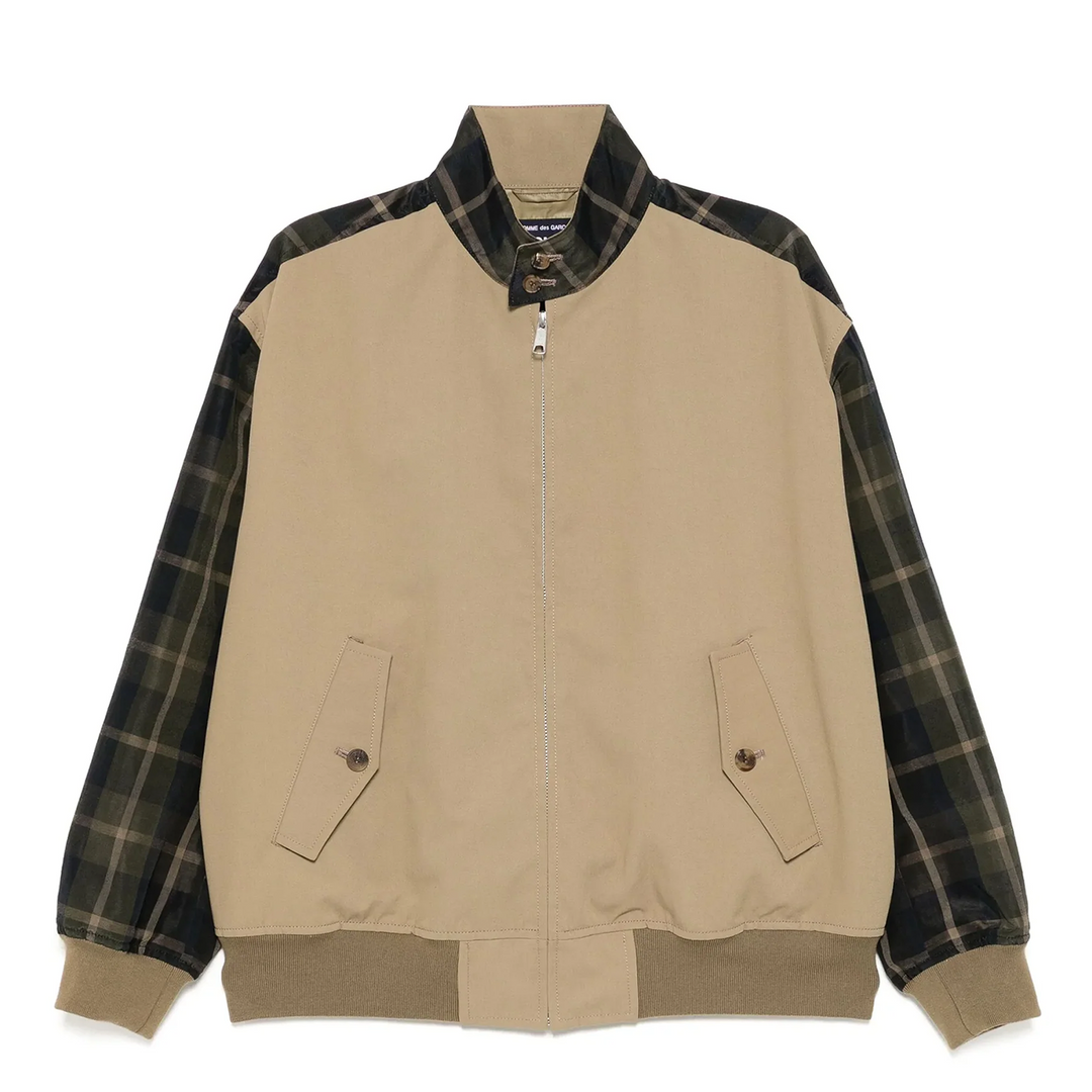 Áo khoác Blouson Kiểm tra Thời tiết Polyester Ramie