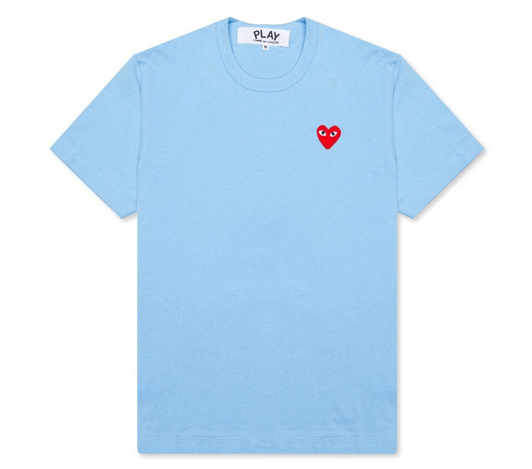 Light Blue Tee With Red Emblem Women