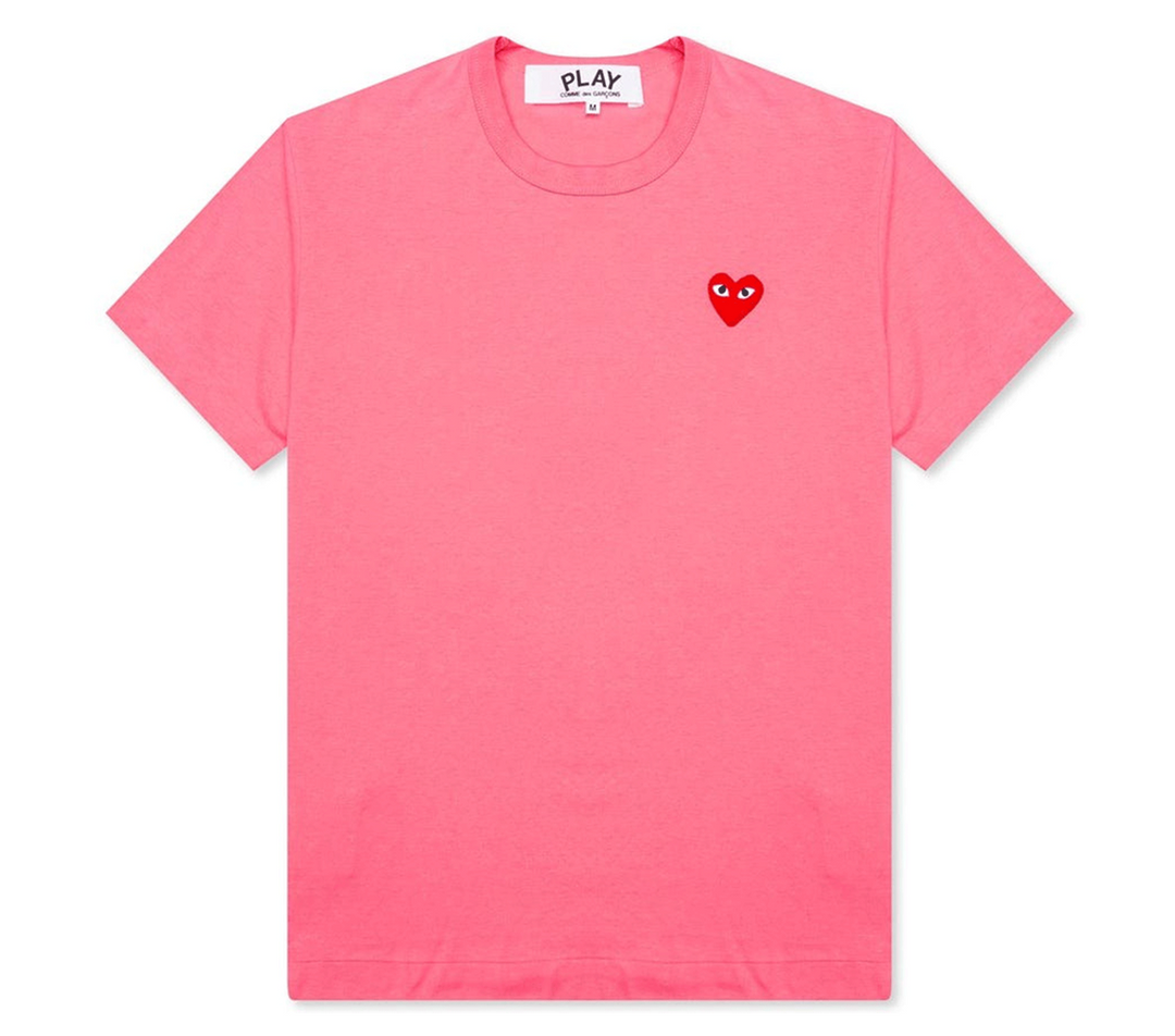 Pink Tee With Red Emblem Men