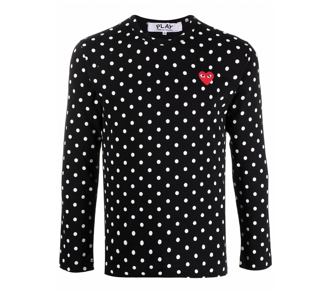 Polka Dots With Red Emblem Tee Unisex