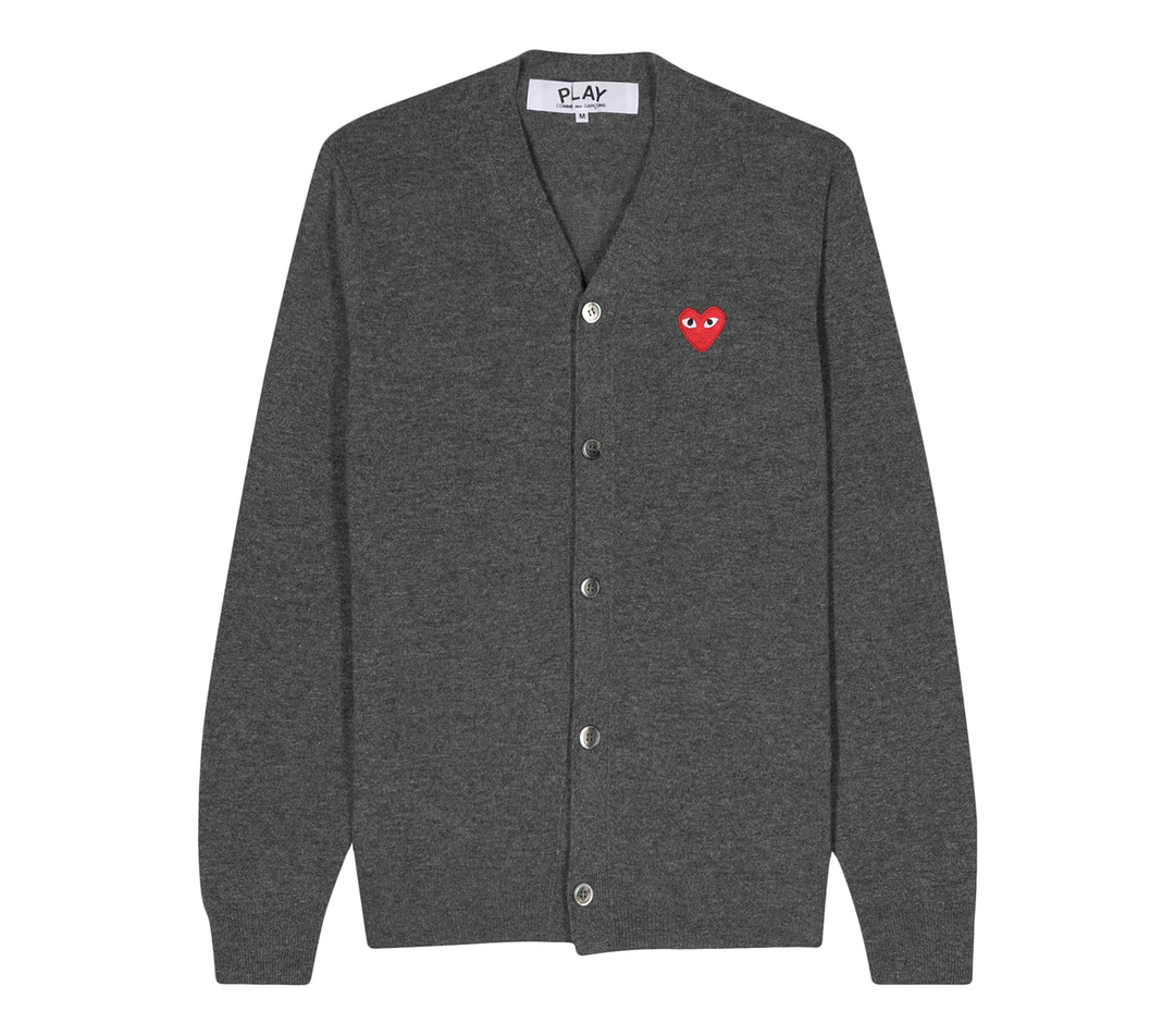 V-Neck Cardigan Red Emblem Unisex