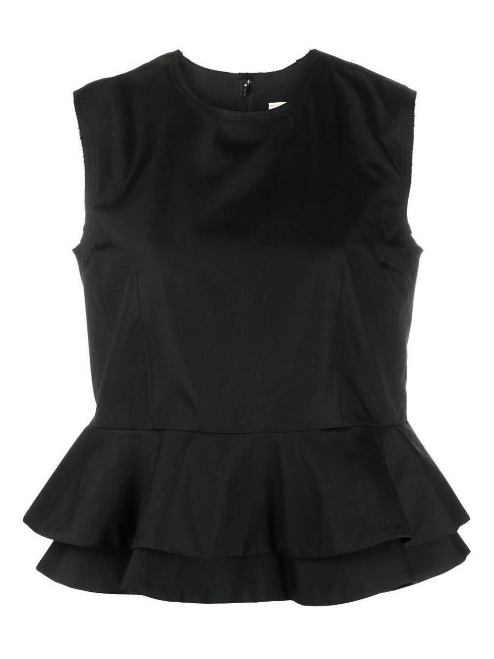       COMME-des-GARCONS-Peplum-Tank-Blouse-Black-1