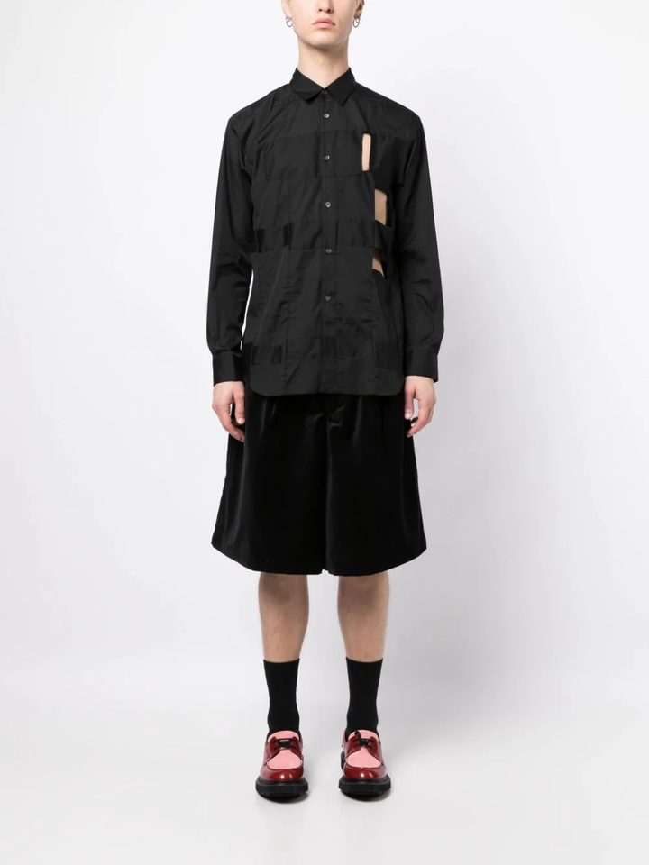 COMME-des-GARCONS-SHIRT-Hollow-Out-Shirt-Black-2