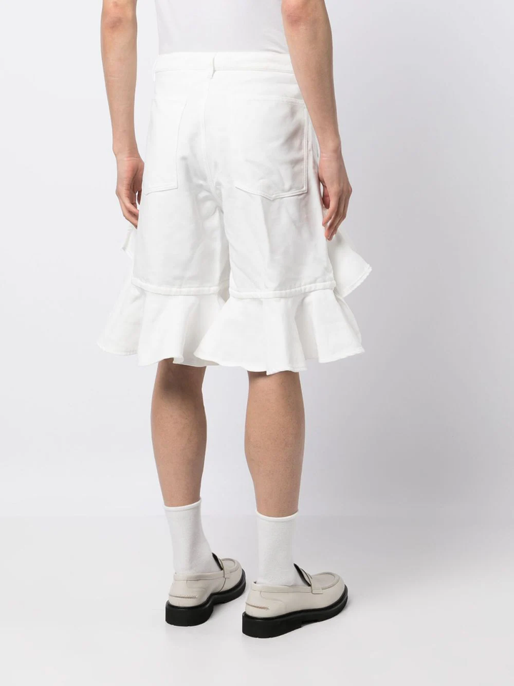 COMME-des-GARCONS-SHIRT-Polyester-Serge-Shorts-White-2