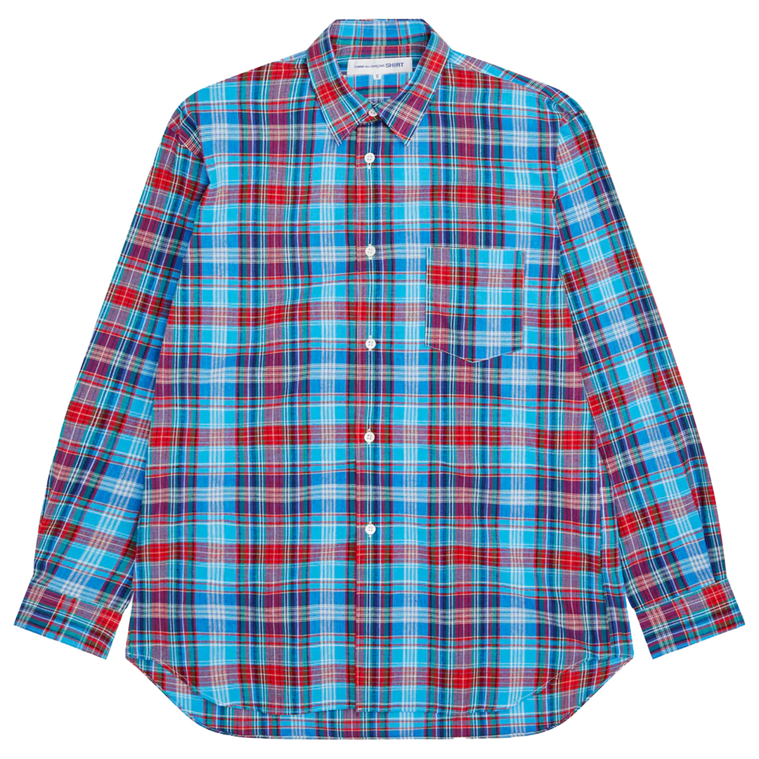 Yarn Dyed Cotton Check Poplin Shirt